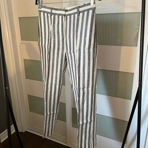 JCREW Striped linen pant